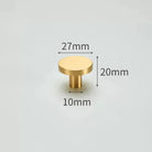 Modern Simple Solid Brass Cabinet Knobs – Wardrobe Handles and Kitchen Pulls 12 Knobs