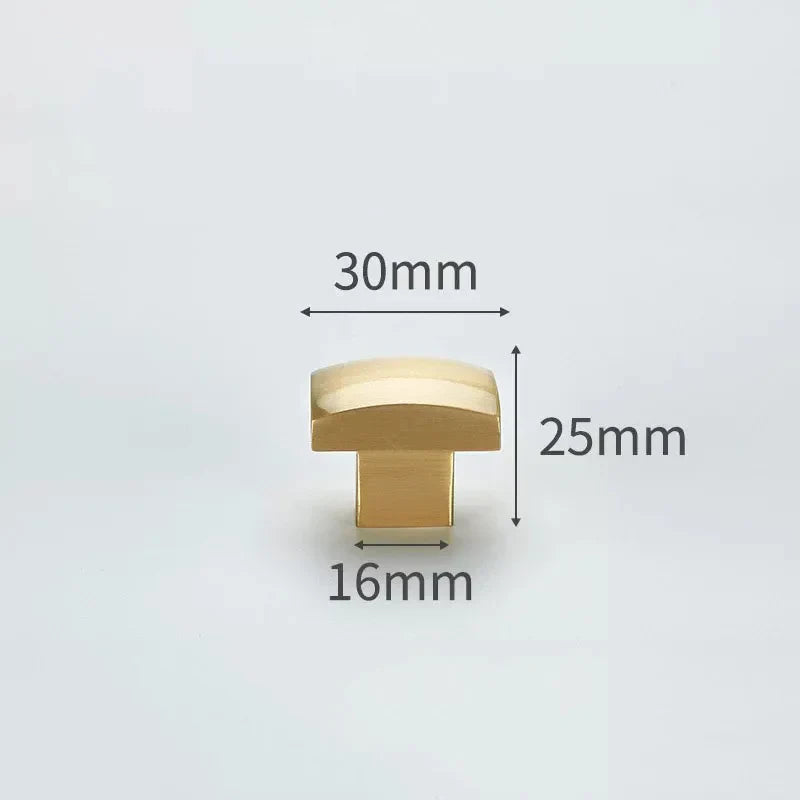 Modern Simple Solid Brass Cabinet Knobs – Wardrobe Handles and Kitchen Pulls 21 Knobs