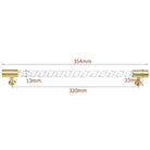 Transparent Acrylic Furniture Handles – Brass Cabinet Pulls and Wardrobe Knobs spiral 354mm Handles