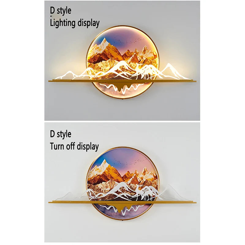 Dlight Decor Artistic Landscape Wall Glow Lamp Wall Art