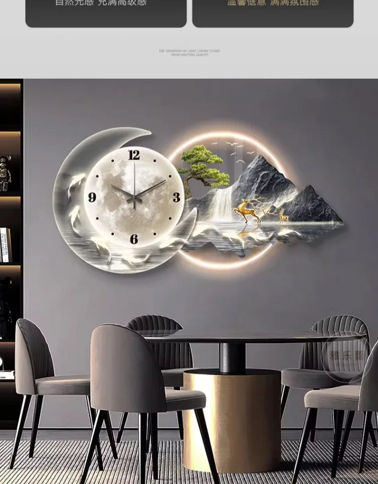 Dlight Decor Nordic Clock Wall Art for Modern Homes Wall Art