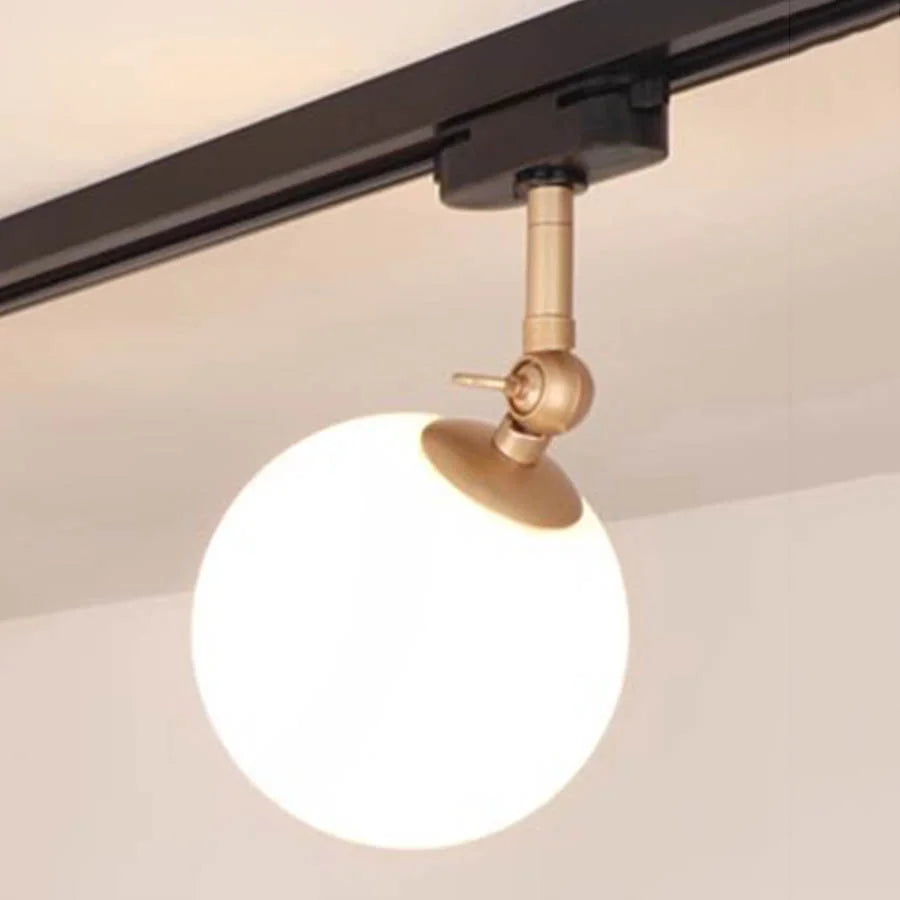 10W Nordic LED Track Light with G9 Glass Globe for Ceiling Spotlights 1 Piece Black Golden / Warm White 3000K / Rail