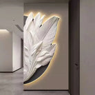 Dlight Decor Feather Mural LED Light for Entry Walls Wall Art