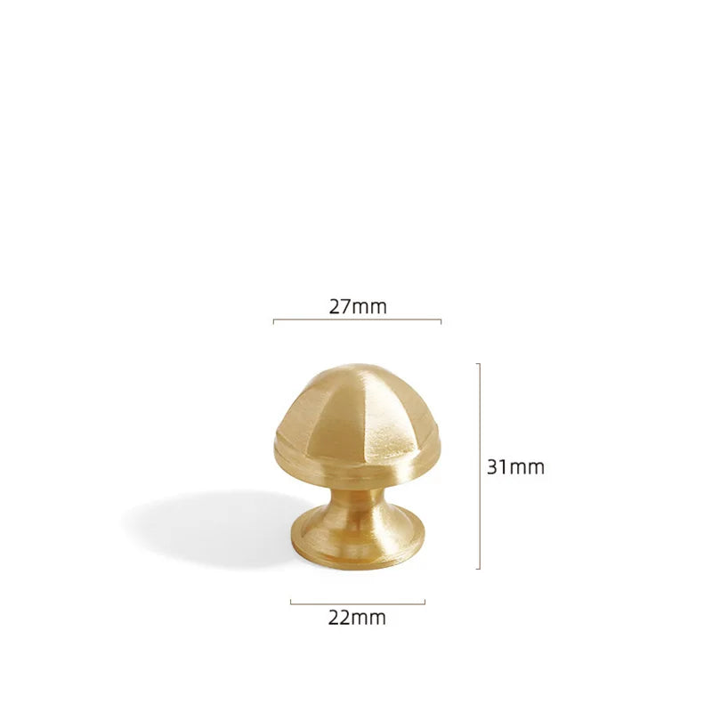 Solid Brass Octagonal Cabinet Knobs – Antique Gold Drawer and Wardrobe Handles gold knob