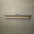 Solid Bronze Cabinet Handles – Antique Brass Wardrobe Bars and Drawer Pulls (20mm-500mm) 380mm Handles