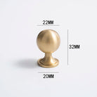 Gold Brass Cabinet Handles – Furniture Bar Pulls and Wardrobe Knobs for Kitchen Doors TS2011-KNOB Handles