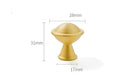 Satin Brass Cabinet Handles – Modern Ball Design Wardrobe Knobs and Drawer Pulls (French Style) 28mm knob Handles