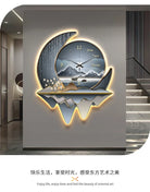 Dlight Decor Clock Wall Light with Luxury Crystal Glow Wall Art