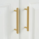 Satin Gold Brass Wardrobe Handles – Modern Drawer Knobs and Cabinet Bar Pulls (50mm-260mm) Handles