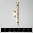 New Chinese-Style Zinc Alloy Cabinet Handles – Elegant Gold Pulls for Wardrobes Drawers and Cupboards Golden-160mm / 1