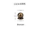 Solid Brass Ball Cabinet Knobs - Vintage Single-Hole Wardrobe and Drawer Handles Bronze 16mm Knobs