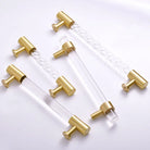 Transparent Acrylic Furniture Handles – Brass Cabinet Pulls and Wardrobe Knobs Handles
