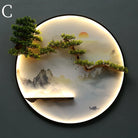 Dlight Decor Round 3D LED Wall Art Light C / Dia 80cm / Dimmable warm light|Black border Wall Art