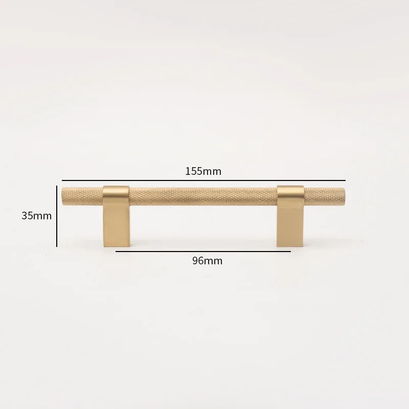 Gold Black Textured Furniture Handle Brass Wardrobe Mesh Pulls Drawer Cabinet Knobs Modern French Door Bar Handles