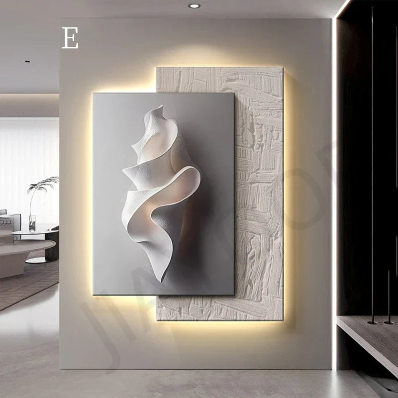 Dlight Decor Crystal Porcelain LED Wall Mural Light E / W75 X H100CM / Dimmable warm light Wall Art
