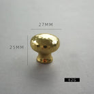 Nordic Handmade Brass Hammered Cabinet Handles – High-End Pulls for Drawers Wardrobes and Kitchen Furniture Mushroom