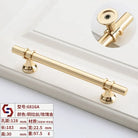 Modern T-Bar Cabinet Knobs and Handles – Sleek and Decorative Design Gold drawing 128 Handles
