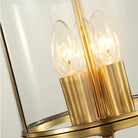 American Country Style Pendant Lamp - Bronze Glass Chandelier For Dining And Living Spaces Lights