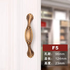 Antique Yellow Bronze Wardrobe Handles - Modern Zinc Alloy Drawer Knobs for Cabinets and Closets F5 96mm Handles