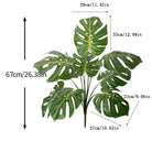 Dlight Decor 85cm Tropical Palm Banana Tree Branch with Monstera Leaves