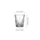 Dlight Decor 6pc Retro Engraved Glass Set Whisky Beer Juice & Water Cups 50ml / 6pcs