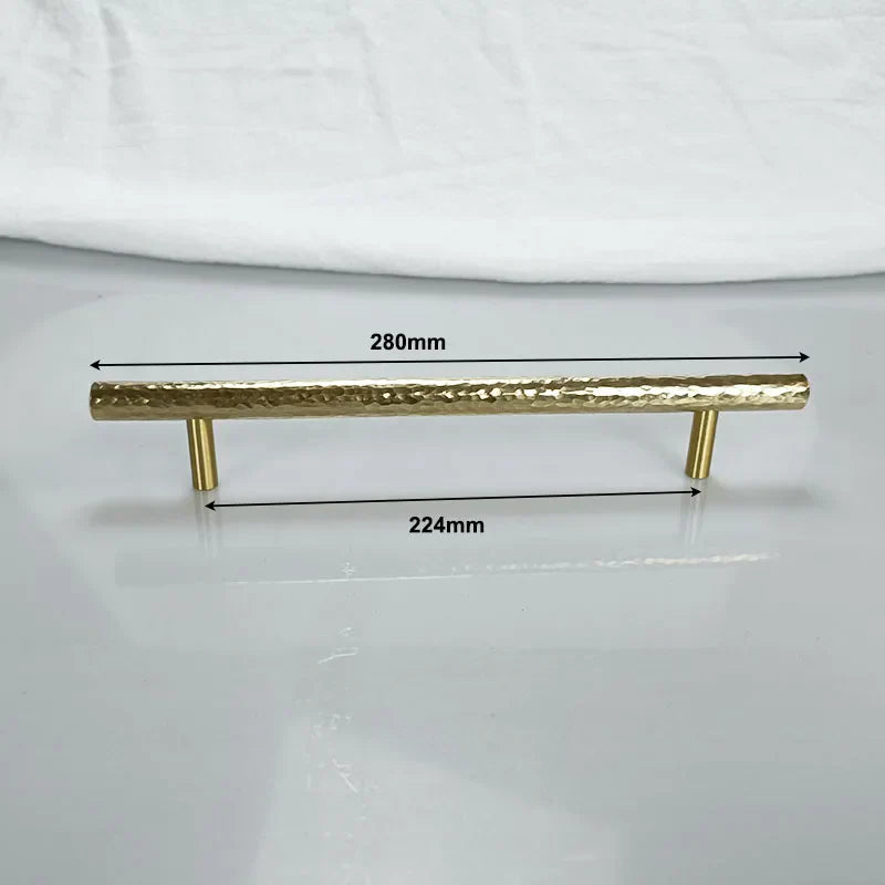 Hammered Brass Cabinet Handles – Light Gold Wardrobe Knobs and Drawer Pulls for American/Nordic Furniture TS0101 11