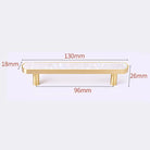 Brass and Acrylic Cabinet Handles – Colorful European Wardrobe Pulls for Furniture (96/128mm Hole Distance) 130mm B