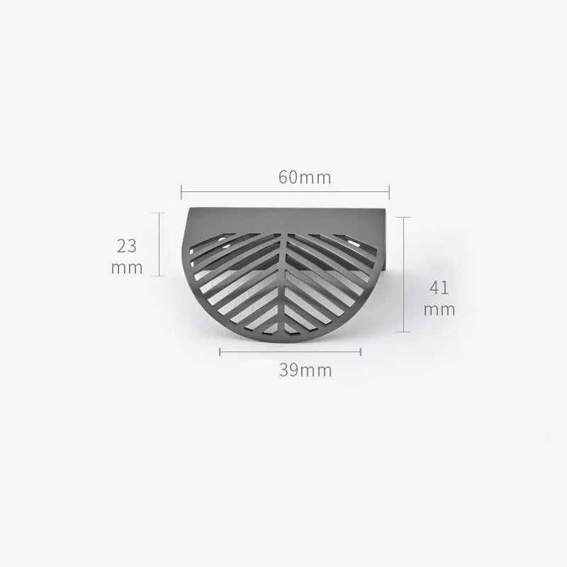 Leaf Shape Brass Handles – Hidden Knobs for Furniture Drawer Dresser and Wardrobe TB-3001-G60 Knob