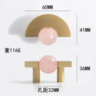 Solid Brass Acrylic Cabinet Handles and Knobs – Elegant Pulls for Drawers Dressers and Bathroom Furniture Pink crystal
