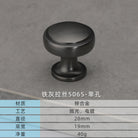 Modern European Gold and Gray Cabinet Handles - Zinc Alloy Drawer Knobs and Door Pulls for Furniture Gray drawing