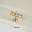 Textured Brass Handles – Golden Cabinet Pulls and Wardrobe Bar Handles (50mm-300mm) TB9026-T50 Handles