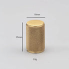 Gold and Bronze Knurled Brass Knobs – Modern Single-Hole Cabinet and Drawer Pulls gold 15mm knob