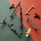 Antique Tree Pole Kitchen Drawer Handles - Zinc Alloy Cabinet Knobs in Bronze Gold and Black Handles