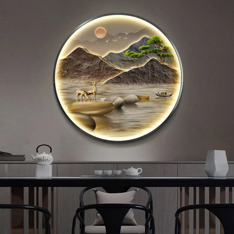 Dlight Decor Luxury Glow Round Wall Light for Interiors Wall Art