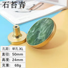 High-Grade Shell Single Hole Cabinet Handles - Creative Gold Drawer Knobs and Multipurpose Wall Hooks Green XL Knobs