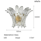 Odette French Vintage Murano Glass LED Chandelier for Living Room & Staircase BD25CM1head / changeable