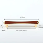 Modern Black and Red Leather Cabinet Handle – Sleek Zinc Alloy Drawer Pulls for Wardrobes and Cupboards (96mm/128mm)