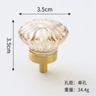 Brass Crystal Cupboard Cabinet Handle Kitchen Drawer Knobs Light Luxury Furniture Hardware Transparent Handle Home