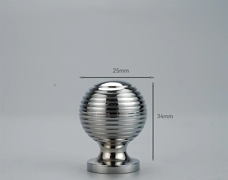 Chrome and Polished Gold Brass Furniture Handles – Modern Cabinet Drawer and Wardrobe Knobs BCK 25mm Handles