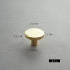 Nordic Handmade Brass Hammered Cabinet Handles – High-End Pulls for Drawers Wardrobes and Kitchen Furniture Flat head S