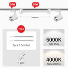 Rail Floodlight LED Clothing Store Track Light Kitchen Balcony Studio Whole Set Led Spot Lamp Home Modern Decoration