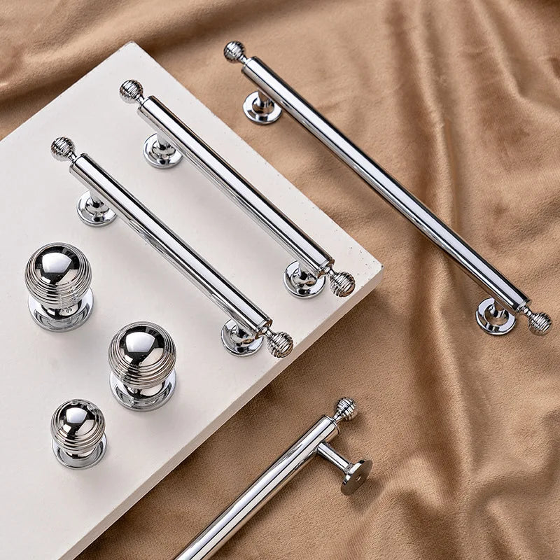 Polished Brass Cabinet Handles – PVD Gold and Chrome Wardrobe Knobs and Drawer Pulls Handles