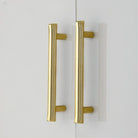 Modern Brushed Gold Cabinet Handles - Zinc Alloy Drawer Pulls for Kitchen and Furniture Handles