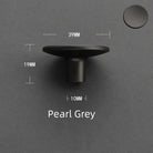 Modern Zinc Alloy Round Knob – Sleek Single Hole Furniture Handle Pearl Grey Knobs