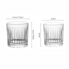Dlight Decor Striped Whisky Glass 290ml or 335ml Cocktail Glasses