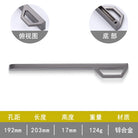 Gold and Pearl Grey Cabinet Handles - Modern Zinc Alloy Pulls for Kitchen and Furniture Pearl Grey 192mm Handles