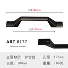 Zinc Alloy Solid Cabinet Door Handles – Modern Minimalist Knobs for Wardrobe and Kitchen Furniture 8177-128 Handles
