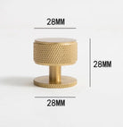 Knurled Brass Handles – Modern Kitchen Cabinet Pulls and Wardrobe Knobs (28mm-278mm) 9006-28 Handles