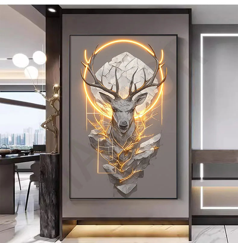 Dlight Decor Reindeer Wall Glow for Luxe Entry Spaces Wall Art
