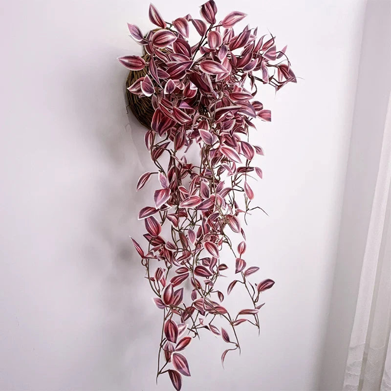 Dlight Decor 75cm Hanging Eucalyptus Vine with Scindapsus Leaves